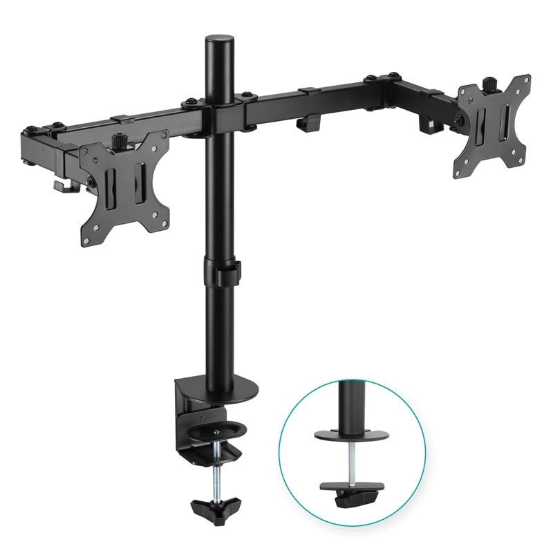 mbeat activiva ErgoLife Dual Monitor Screen Double Joint Monitor Arm Detachable VESA 360° Rotary Two Mounting Options Net Weight: 4.3kg mbeat activiva ErgoLife Dual Monitor Screen Double Joint Monitor Arm Detachable VESA 360° Rotary Two Mounting Options Net Weight: 4.3kg